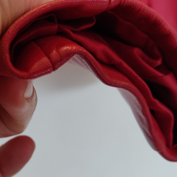 Red Genuine High Quality Lamb Leather Jacket ✳️✳️✳️ - Picture 13 of 14